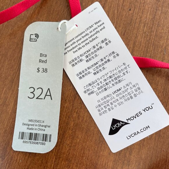 Neiwai Pure Comfort Soft Modal Triangle Bra 1.0 Red Sz 32A - Picture 6 of 7